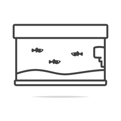 Fish tank icon vector