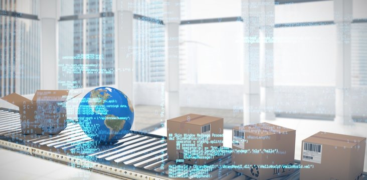 Composite image of blue data