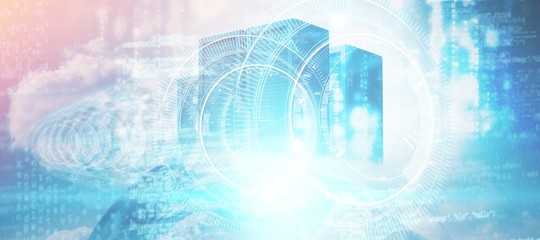 Composite image of graphic image of lens