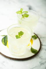 Freshly made mint lemonde