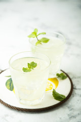 Freshly made mint lemonde