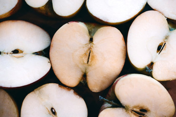Fruit pattern. Apple seamless background.