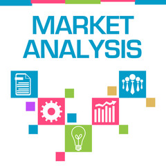 Market Analysis Colorful Squares Symbols 