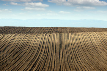 plowed field farmland agriculture landscape