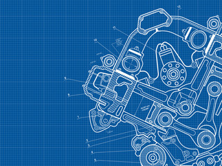 Engine drawning background 2