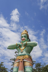 Obraz na płótnie Canvas Statue of Lord Hanuman at Batu Caves, in Kuala Lumpur, Malaysia