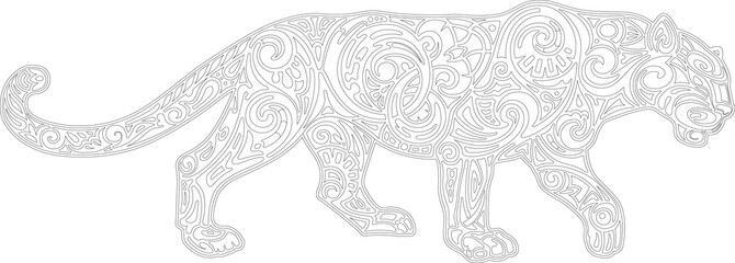 Panther, contour image