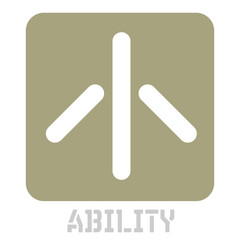 Ability conceptual graphic icon. Design language element, graphic sign.