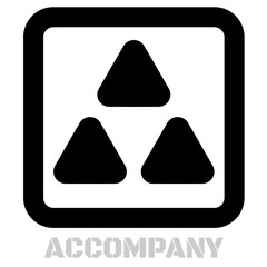 Accompany conceptual graphic icon. Design language element, graphic sign.