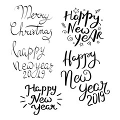 Set of hand drawn vector lettering phrases. Modern motivating calligraphy decor for wall, poster, prints, cards, t-shirts and other