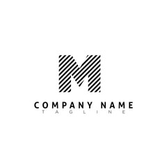 M LETTER LOGO MODERN TEMPLATE