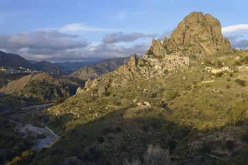 The beautiful abandoned village Pentedattilo, Aspromonte, Calabria, Italy