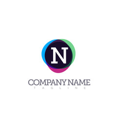 N LETTER LOGO MODERN TEMPLATE