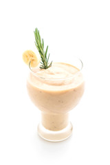 banana smoothies glass