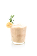 banana smoothies glass