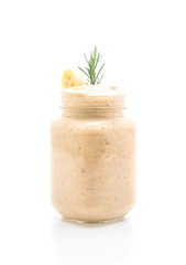 banana smoothies glass