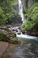 Tropical river with waterfall taken in Costa Rica
