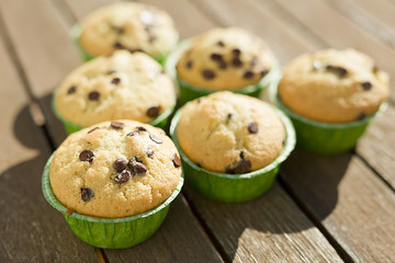 Homemade muffins with natural products.
