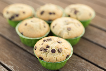 Homemade muffins with natural products.