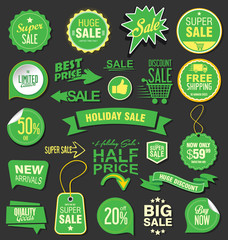 Sale stickers and tags vector collection