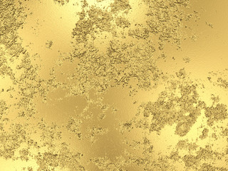 Abstract grunge gold foil texture.