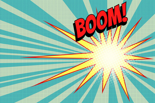 Pop art boom background