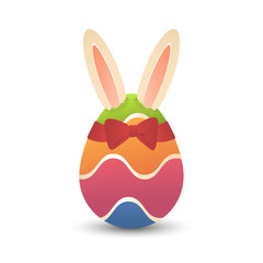 Osterei, Hasenohren und Schleife