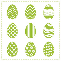 Verschiedene angemalte Ostereier