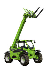 Telescopic handler isolated on a white background