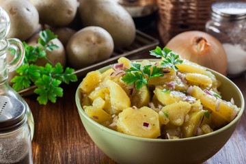 Traditional German potato salad
