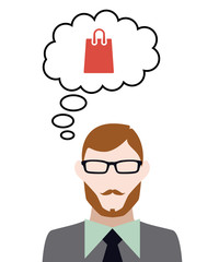 Person denkt an Handtasche