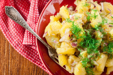 Traditional German potato salad
