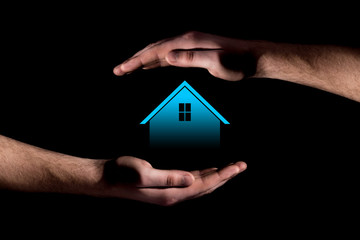 Mortgage concept projection of house