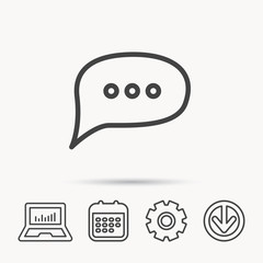 Chat icon. Comment message sign.