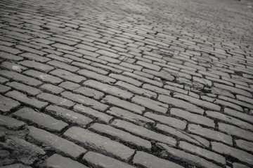 Old street with cobblestone