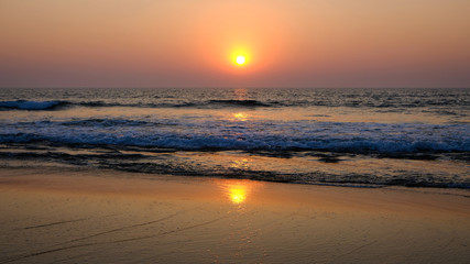 Sunset on the Arabian sea