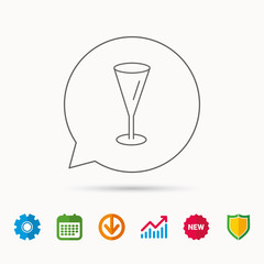 Champagne glass icon. Goblet sign.