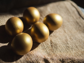 Golden eggs for Easter