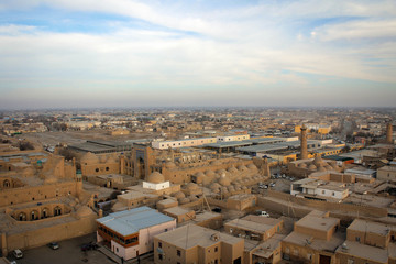 Panoramic view of Khiva old town, Uzbekistan