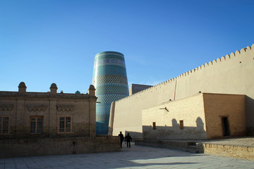 Kalta Minor view in Khiva old town, Uzbekistan