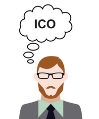 Person denkt an ICO