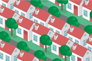 Isometric flat 3D isolated vector property Investment concept.