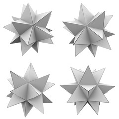 Obraz premium White paper geometric decoration elements