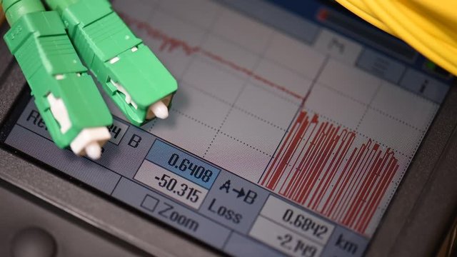 Measurement of fiber optic link by optical reflectometer 