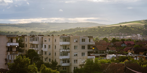 Fototapeta na wymiar Small city in Transilvania