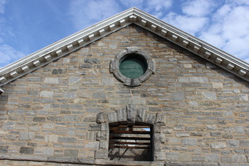 Rooftop of old stone building