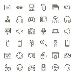 Online game icon set.