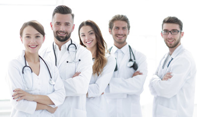 Fototapeta premium portrait of a successful group of doctors interns.
