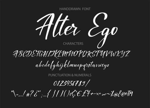 Typography alphabet for your designs logo, typeface, web banner, card, wedding invitation.
