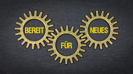 Zahnräder Konzept / Bereit für Neues